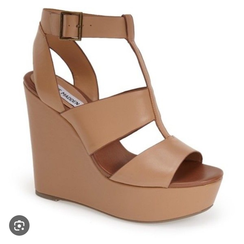 Steve Madden Keenia Tan Wedges